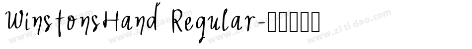 WinstonsHand Regular字体转换